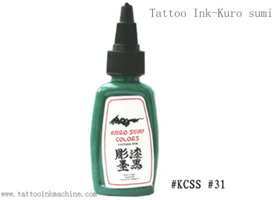 Trung Quốc Kuro Sumi 1OZ Eternal Tattoo Ink Màu xanh lá cây để xăm hình trên cơ thể nhà cung cấp