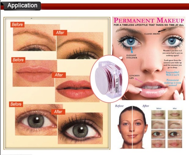 Sắc tố vi mô tươi nguyên chất cho lông mày / kẻ mắt / môi với ánh sáng tinh tế 3