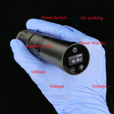 Thép không gỉ 1800mAh NARW Máy xăm không dây 1-OLED Hiển thị màn hình cảm ứng Pin súng xăm xoay bút xăm bằng điện RCA nhà cung cấp