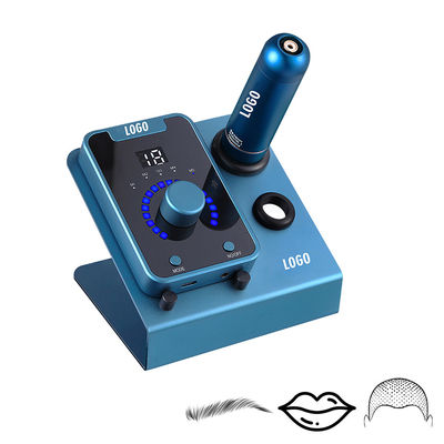 Thiết bị vi sắc tố da đầu SMP loại súng điện với trang điểm vĩnh viễn và Máy xăm động cơ Thụy Sĩ màu xanh đen nhà cung cấp