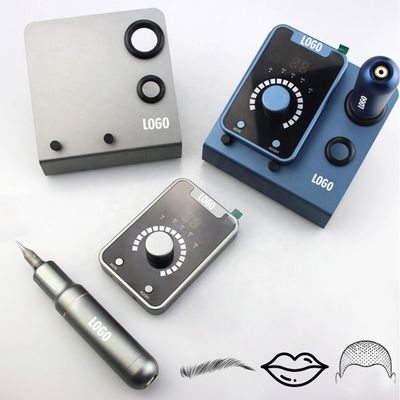 Thiết bị vi sắc tố da đầu SMP loại súng điện với trang điểm vĩnh viễn và Máy xăm động cơ Thụy Sĩ màu xanh đen nhà cung cấp