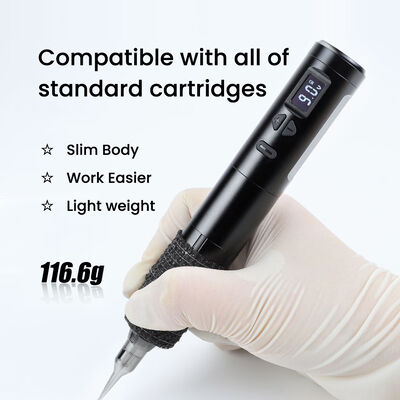 Máy xăm không dây Dermografo Máy xăm điện không dây Máy trang điểm vĩnh cửu nhôm 2 đầu pin RCA Connector Model nhà cung cấp