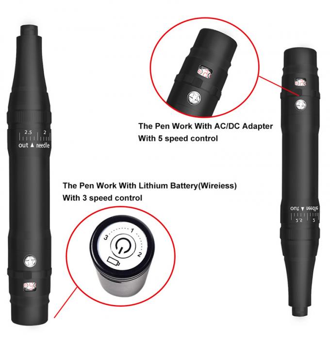 Máy xăm lông mày bằng pin chuyên nghiệp với nhô kim 0-3.5mm và thiết kế không dây 3