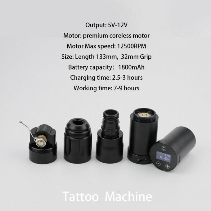 INKONE NARW Thương Hiệu Kỹ Thuật Số M&agrave;n H&igrave;nh Cảm Ứng LCD Hiển Thị Pin 1800MAh B&uacute;t Xăm Vi Sắc Tố M&aacute;y Kh&ocirc;ng D&acirc;y M&aacute;y Xăm 2