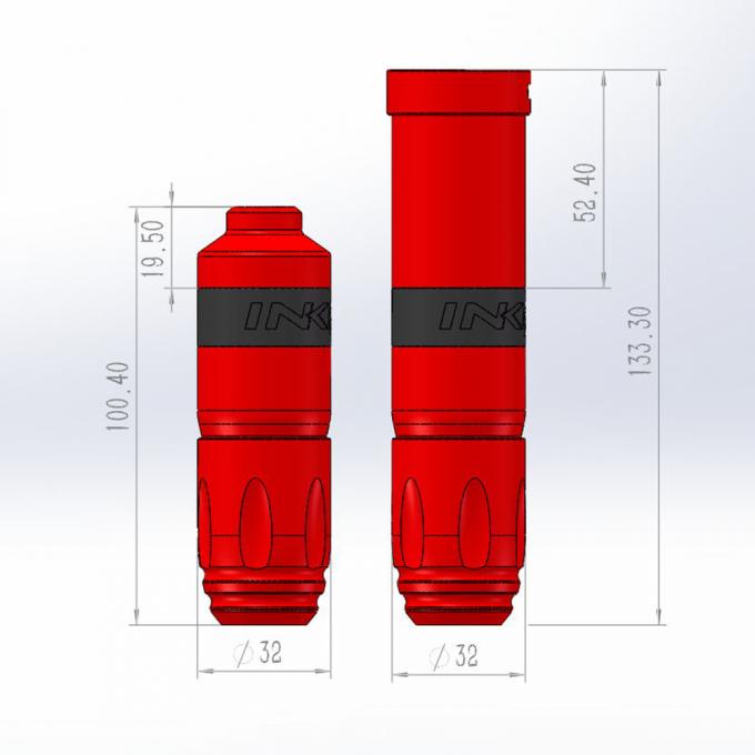 INKONE NARW Thương Hiệu Kỹ Thuật Số M&agrave;n H&igrave;nh Cảm Ứng LCD Hiển Thị Pin 1800MAh B&uacute;t Xăm Vi Sắc Tố M&aacute;y Kh&ocirc;ng D&acirc;y M&aacute;y Xăm 6