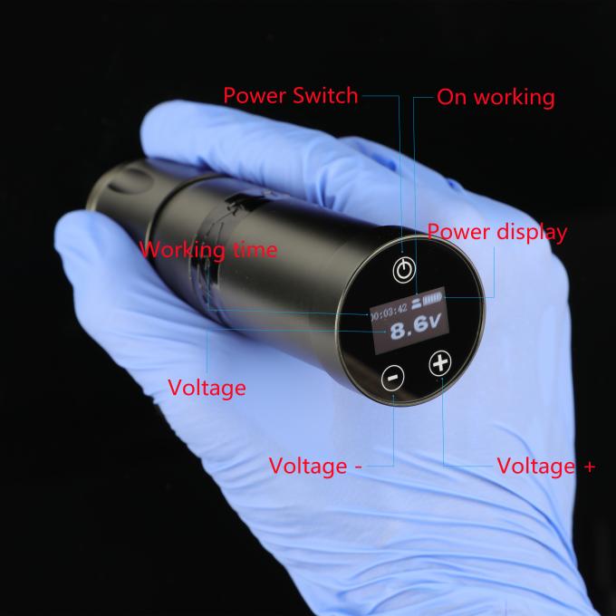 INKONE NARW Thương Hiệu Kỹ Thuật Số M&agrave;n H&igrave;nh Cảm Ứng LCD Hiển Thị Pin 1800MAh B&uacute;t Xăm Vi Sắc Tố M&aacute;y Kh&ocirc;ng D&acirc;y M&aacute;y Xăm 8