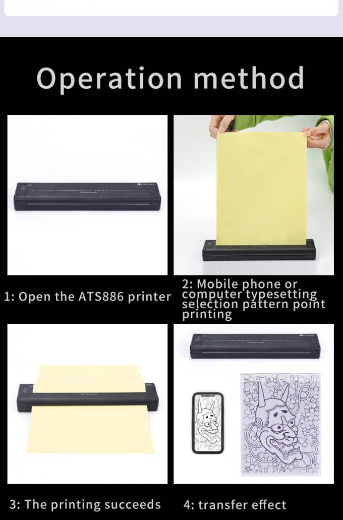 12000mAh Mini Tattoo Stencil Printer M&aacute;y photocopy nhiệt M&aacute;y in chuyển đổi kh&ocirc;ng d&acirc;y M&aacute;y in h&igrave;nh xăm M&aacute;y in h&igrave;nh xăm 8