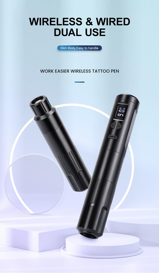 M&aacute;y xăm kh&ocirc;ng d&acirc;y Dermografo M&aacute;y xăm điện kh&ocirc;ng d&acirc;y M&aacute;y trang điểm vĩnh cửu nh&ocirc;m 2 đầu pin RCA Connector Model 0