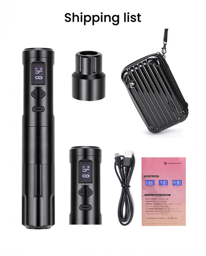 M&aacute;y xăm kh&ocirc;ng d&acirc;y Dermografo M&aacute;y xăm điện kh&ocirc;ng d&acirc;y M&aacute;y trang điểm vĩnh cửu nh&ocirc;m 2 đầu pin RCA Connector Model 18