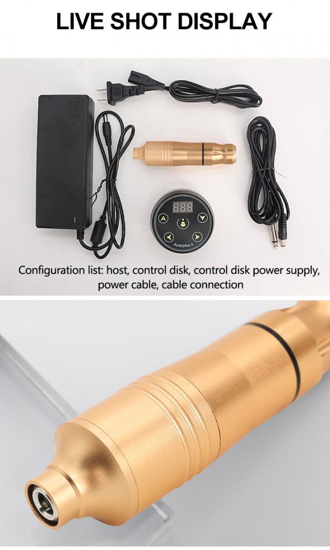 Máy xăm xoay được thiết lập với nguồn cung cấp điện Aurora II 26
