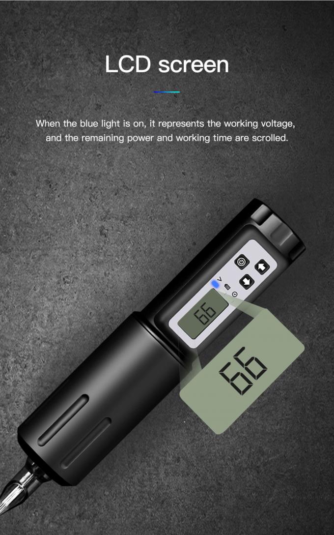 Electric LCD Display 2000mAh Battery Tattoo Gun RCA Wireless Rotary Tattoo Machine Pen Kit  for Tattoo Artist 6